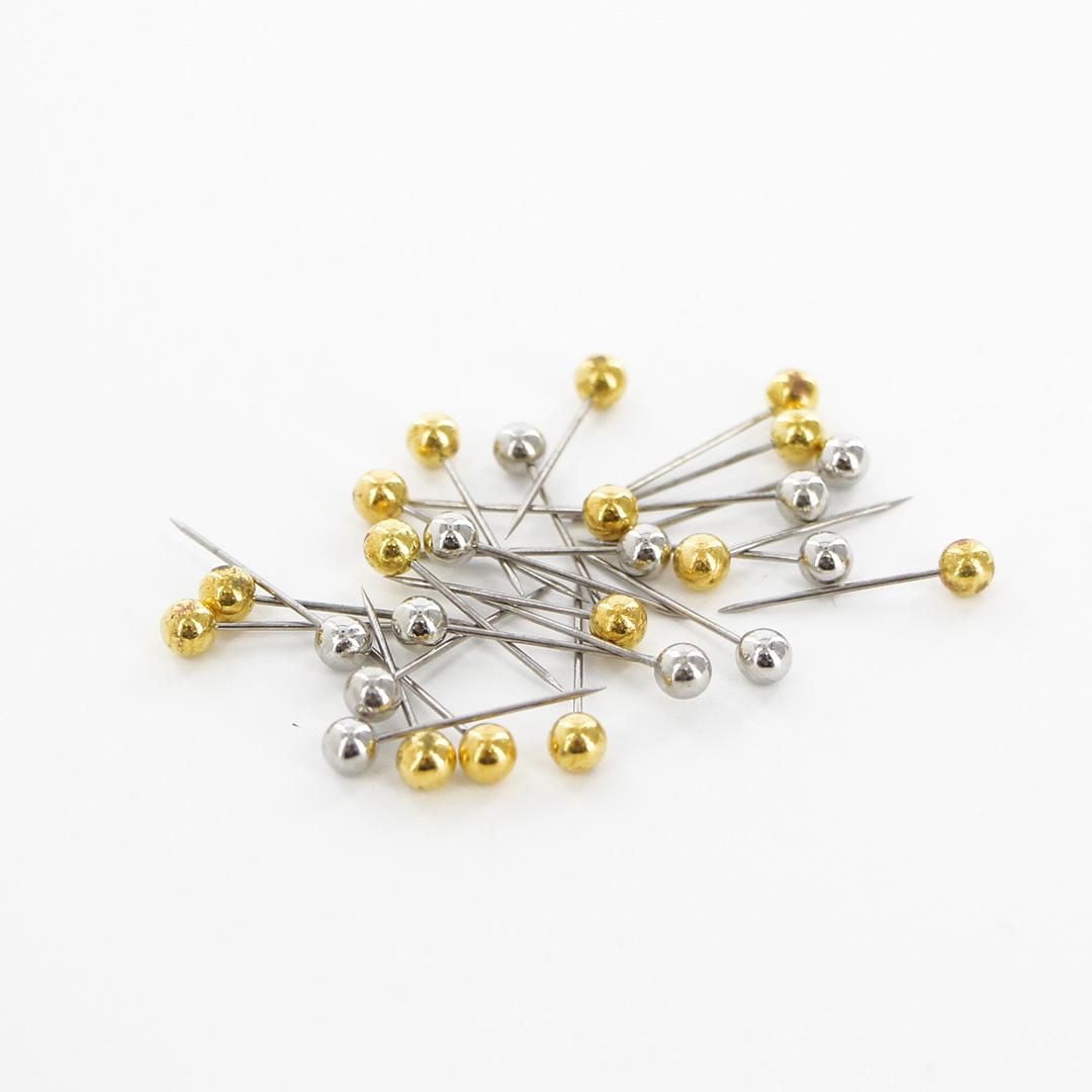 Unique Creativ Gold And Silver Pearl Head Pins, 100 pieces
