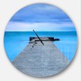 thumbnail image 1 of Designart 'Broken Concrete Jetty ' Modern wall clock, 1 of 6
