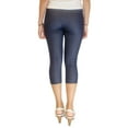 thumbnail image 4 of Vivian's Fashions Capri Leggings - Knit Denim, Misses Size (Blue, 5X), 4 of 4