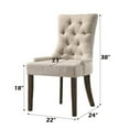 thumbnail image 5 of Set of 4 Upholstered Mid Century Dining Chair, Luxurious Single Dining Chair with Solid Wood Legs (Oak), 5 of 9