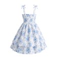 thumbnail image 2 of IBTOM CASTLE Girl Summer Smocked Dress Teen Graduation School Prom Frock Tween Wedding First Communion Junior Homecoming Dress White, 2 of 7