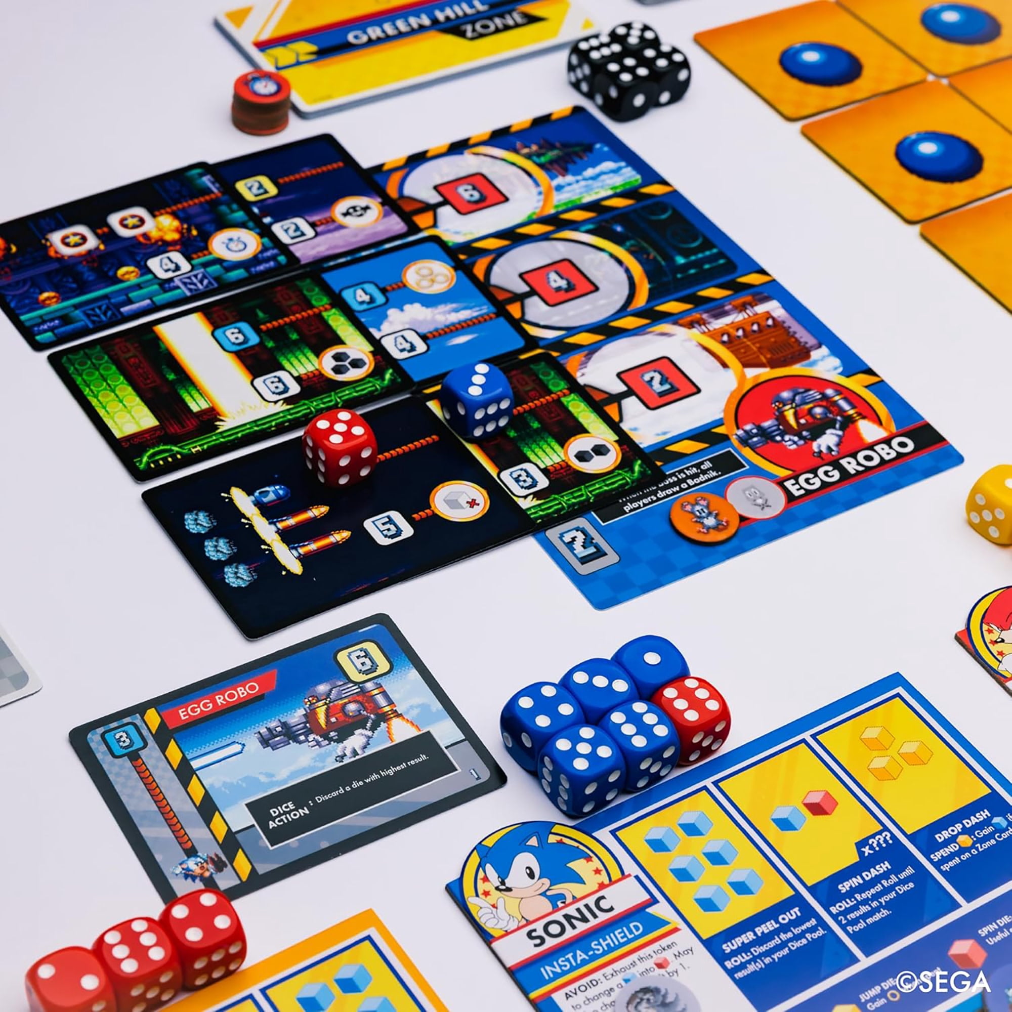KESS: Sonic Roll - Board Game, Roll Through 4 Classic Zones, Thrilling Tabletop Adventure, Fight Bosses & Save The World, Co-Op, Ages 14+, 1-4 Player