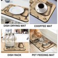 thumbnail image 4 of Coffee Mat, Coffee Pot Vintage Pattern Coffee Bar Mat for Coffee Station Accessories and Organizer, Absorbent Dish Drying for Kitchen Counter, Coffee Bar Decor Coffee Machine Mat 19.5x12in, 4 of 7