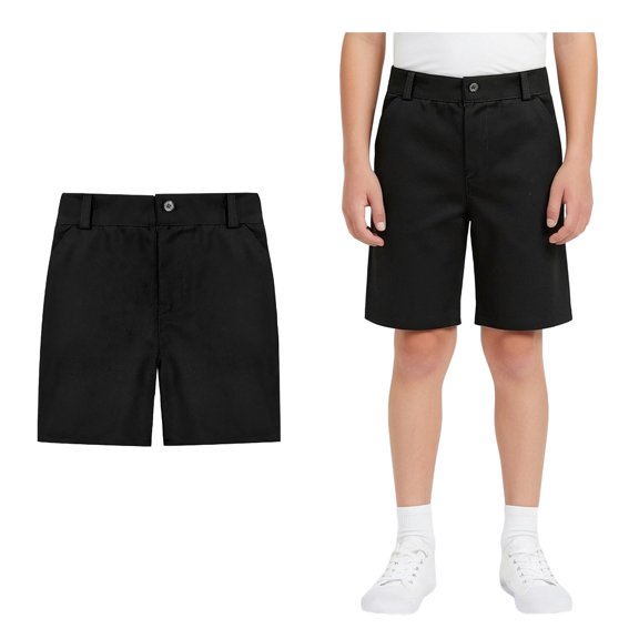 Uniform Shorts Straight Pants with Pockets Casul Boys Black Uniform Shorts Back To School Clothes Kids Shorts Boys