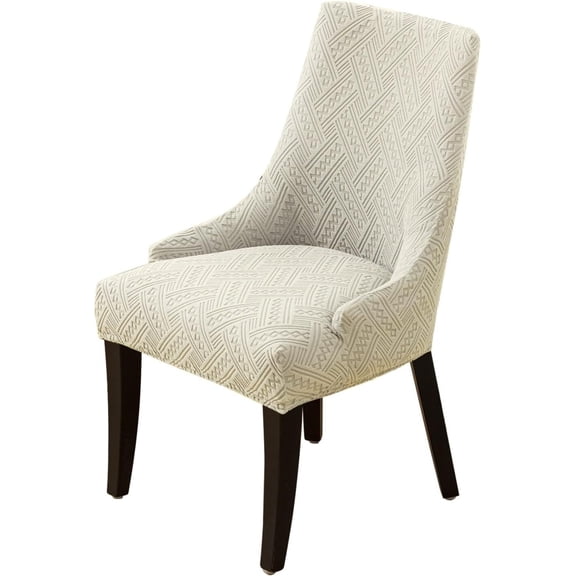 BH-JJSMGS Wingback Side Chair Cover Stretch Dining Chair Covers Slipcovers Sloping Arm Chair Protector Cover Washable Upholstered Arm Dining Chair Cover for Dining Room Banquet Home Decor