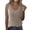Coffee, variant on Women's Spring/Summer Solid Color Sweater V Neck Base Shirt Sleeveless Thin Vest Strap Green M Acrylic Yarn Spring Tops for Women