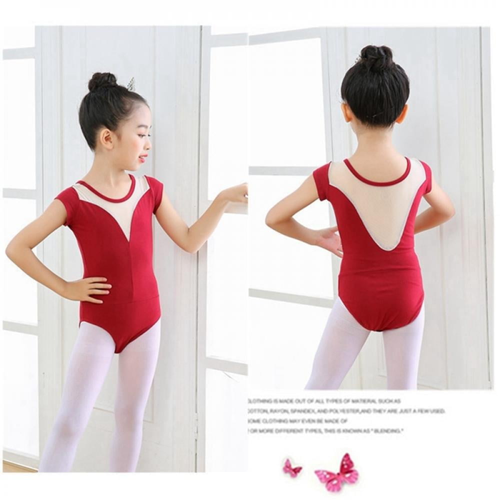 Baozhu Gymnastic Outfits Classic Basic Leotard Short Sleeve
