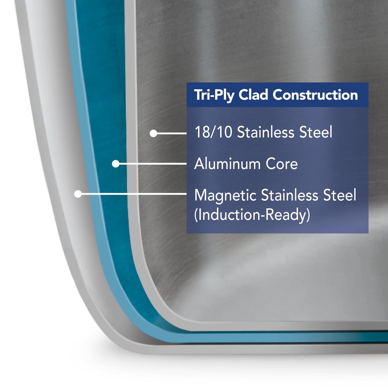 Tramontina Tri-Ply Clad 5 Qt Stainless Steel Covered Dutch Oven