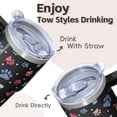thumbnail image 4 of 20OZ Cute Dog Coffee Cup with Handle Straw and Lid Paw Print Travel Tumbler for Women Friends Great Holiday Birthday Presents Ideal for Home Office and Travel, 4 of 6