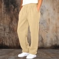 thumbnail image 2 of Busydd Boys Pants with Pockets 4-15 Years Elastic Waist Drawstring Straight Leg Sweatpants Casual Comfy Solid Color Joggers for Boys 6-7 Years, 2 of 8