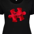 thumbnail image 4 of Inktastic Autism Awareness Be Kind Red Puzzle Piece Women's Plus Size T-Shirt, 4 of 5