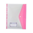 thumbnail image 4 of Toolix Office&Craft&Stationery A4 Snap Button File Bag Pink, 4 of 6