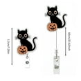 thumbnail image 2 of Halloween Pumpkin Badge Reel Retractable ID Holder Cute Acrylic Clip for Doctors Workers Students Social Workers, 2 of 4