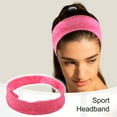 thumbnail image 3 of 3pcs Anti-Slip Sports Headbands for Men and Women Hair Bands Run Sweat Head Bands for Fitness Rose Red, 3 of 7