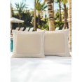 thumbnail image 6 of Outdoor Pillows Waterproof, Bohemian Floral Tile Bedding Throw Pillows with Insert for Couch Sofa Bed, Cream Boho Sounthwest Middle Century 16x16 Inch Pillowcases Decorative Patio Pillow Set of 2, 6 of 8