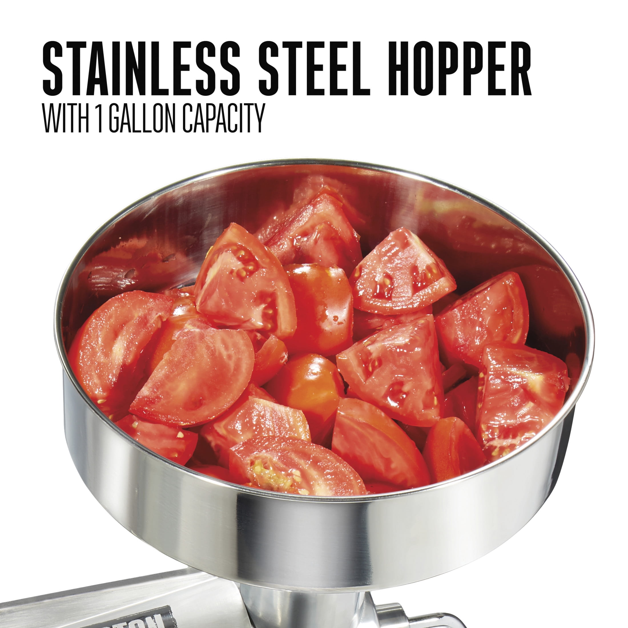 Weston Tomato Strainer, 1 Gallon Hopper, Stainless Steel
