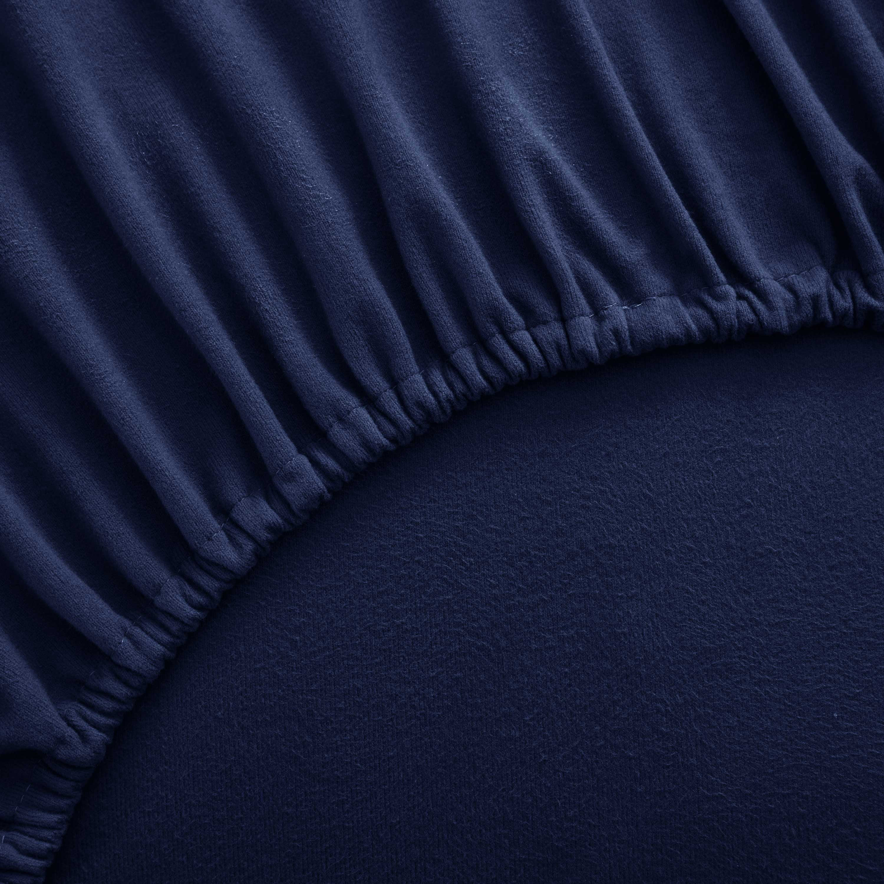 Sweet Home Collection Flannel Sheet Set Navy Twin
