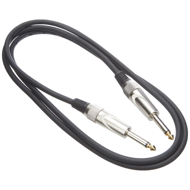 Stagg Deluxe - Cable para instrumentos de 1/4" 6,35 mm Jack a Jack, conectores resistentes, 1,5 m /