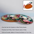 thumbnail image 4 of Koala 6PCS Round Coasters Set, Microfiber Leather Drink Coasters, 11x11 cm/4.3x4.3 in, 4 of 6