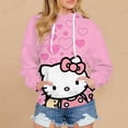 thumbnail image 4 of Sudaderas con capucha de Hello Kitty para mujer, ropa de calle con gráfico de Hello Kitty Kawaii, Tops divertidos, sudaderas de Anime para mujer, 4 of 4
