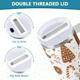 thumbnail image 5 of 30 oz Tumbler Christmas Gingerbread Houses Tree Cookies Candy Insulated Travel Mug Stainless Steel Vacuum with Handle and Straw Lid Coffee Cup Tea Water Bottles for Sports Work Car Travel Hot, 5 of 6