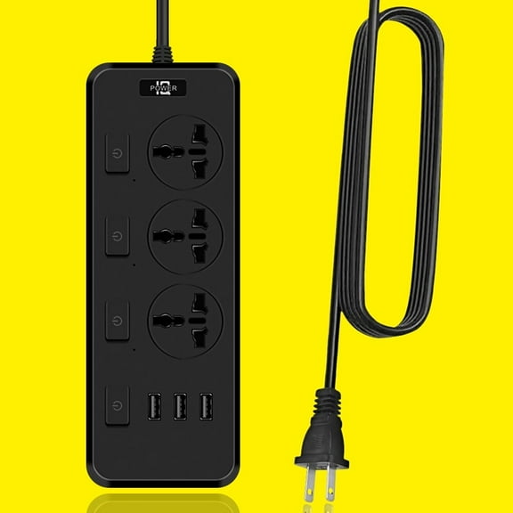 2 Prong Power Strip Surge Protector 2 Prong with 3AC Outlets and 3 USB Charging