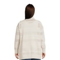 thumbnail image 3 of Terra & Sky Women's Plus Size Chenille Shawl Cardigan Sweater, Midweight, 3 of 6