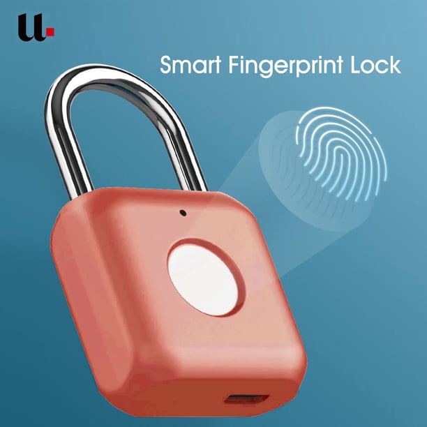 Kitty Smart Fingerprint Door Lock Padlock USB Charging Keyless UODI Adaptador de carga