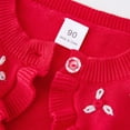 thumbnail image 3 of OBEEII Cardigan for Infant Toddle Girls Floral Embroidery Crochet Sweater Tops Long Sleeve Ruffle Shawl Coat Children Girls Shrug, 3 of 6