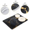 thumbnail image 4 of Black and Golden Marble Dish Drying Mat Microfiber Kitchen Pad Large Counter Absorbent Dish Mats Drainer Rack 16"x18", 4 of 7
