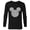 Black, variant on Mickey Mouse Icon Filled with Hearts - Long Sleeve T-Shirt for Men - Customized-Navy