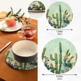thumbnail image 3 of SKYSONIC 2 pcs Cute Succulents Cactus Pot Holders Trivets, Heat Resistant Trivets,Summer Tropical Watercolor Cotton Thread Weave Mats for Hot Pads Pans Pot Bowl Teapot, 3 of 7