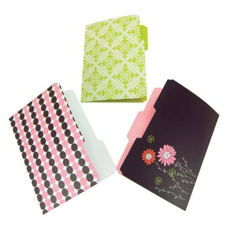 Resource Recycled Decorative File Folders 6 Folder Pack