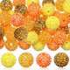 thumbnail image 1 of Huquary 80 cuentas redondas de diamantes de imitación de 0.787 in, bolas de discoteca, Halloween, otoño, Acción de Gracias, Navidad, resina de cristal, cuentas gruesas de chicle para hacer joyas, sumi, 1 of 4