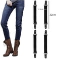 thumbnail image 2 of Adjustable Boot Straps Clips, 4 Pcs Boot Straps for Cowboy Boots, Adjustable Elastic Clamp for Pants for Women and Men Riding Motorcycle Mitten Pants(Black), 2 of 4