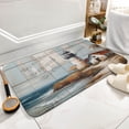 thumbnail image 6 of Beach House Pattern Bath Mat,Plush Bathroom Decor Mat with Non Slip Backing,Bath Rugs for Bathroom, Great for Bath, Shower, Bedroom, Kitchen, Office or Door Mats 16"x24", 6 of 7
