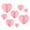 Pink, variant on 8Pcs Foldable Paper Heart Ornament Valentine's Day Decoration for Wedding Valentine's Day Engagement Anniversary