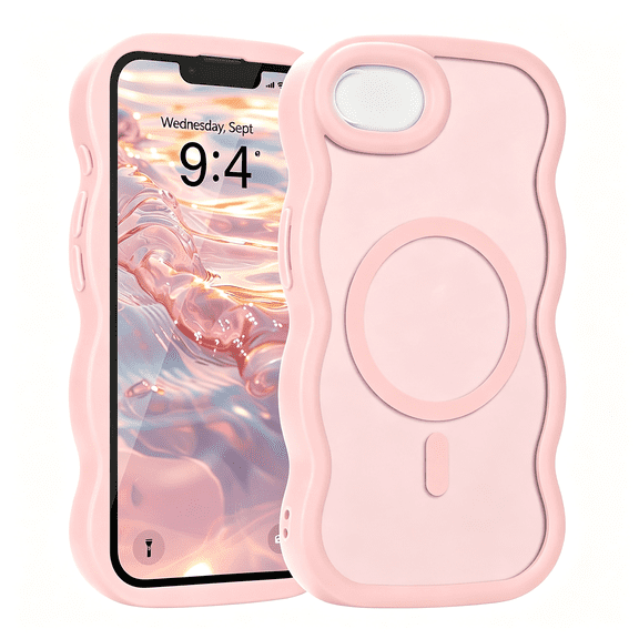 HBMYN for Phone 17E/16E Case, Frame Hard Translucent Matte Clear Back Cover for Women Men Compatible with Magsafe Tpu Bumper Shockproof Drop Protection Phone Case for Phone 16E/17E, Pink