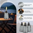 thumbnail image 5 of Outdoor Tabletop Torches 4 Pack, Multicolor Glass Citronella Outdoor Torches with Wicks and Lids, 12 Ounces Refillable Outdoor Torch Jar Lanterns for Yard Garden Decoration, Party, Patio, Landscaping, 5 of 8