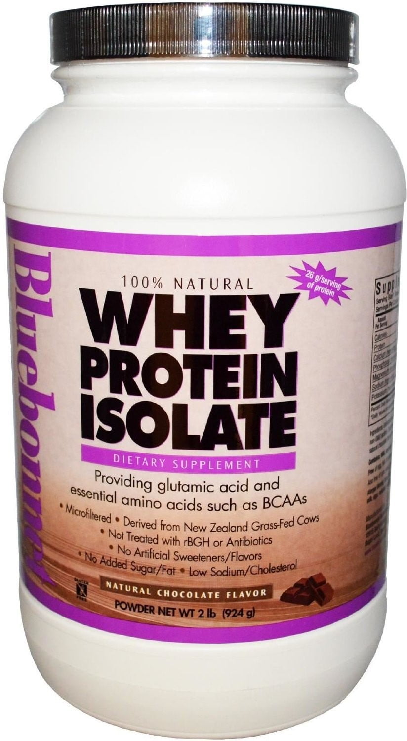 Bluebonnet Nutrition - 100% Natural Whey Protein Isolate Chocolate Flavor - 1 lb