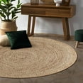 thumbnail image 5 of Natural Jute Circle Rug, Reversible Rustic Farmhouse Boho Area Mat, Natural_A, 8 FT, 5 of 5