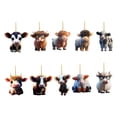 thumbnail image 3 of 10 piezas de adorno colgante de coche de Navidad de , decoración de año Nuevo, Material acrílico, múltiples estilos, apariencia vívida para los BLESIY colgante de vaca, 3 of 8