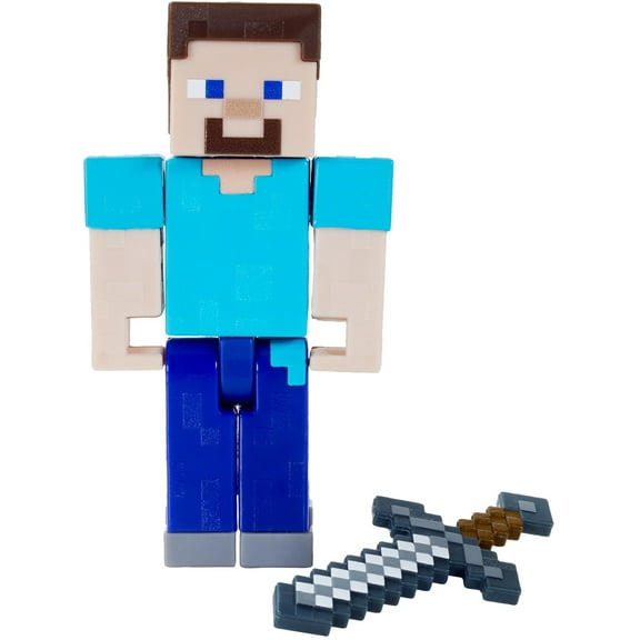 Minecraft Biome Builds Steve Figure, 3.25-inch Scale with Accessory