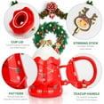 thumbnail image 3 of Taza de café navideña con tapa, lindas tazas navideñas para festivales, hermosas tazas de té de cerámica para padres, hijos, amores y amigos, rojo, 3 of 4