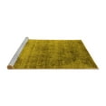 thumbnail image 2 of Ahgly Company Machine Washable Indoor Rectangle Oriental Yellow Industrial Area Rugs, 2' x 5', 2 of 4
