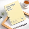 thumbnail image 6 of Ngheia Minimalist Light Yellow Notebok, 120 Page Lined Diary for Friend & Worker Humor Journal 3Pcs Subject Noteboks Soft Spiral Lined Notebok, 6 of 6