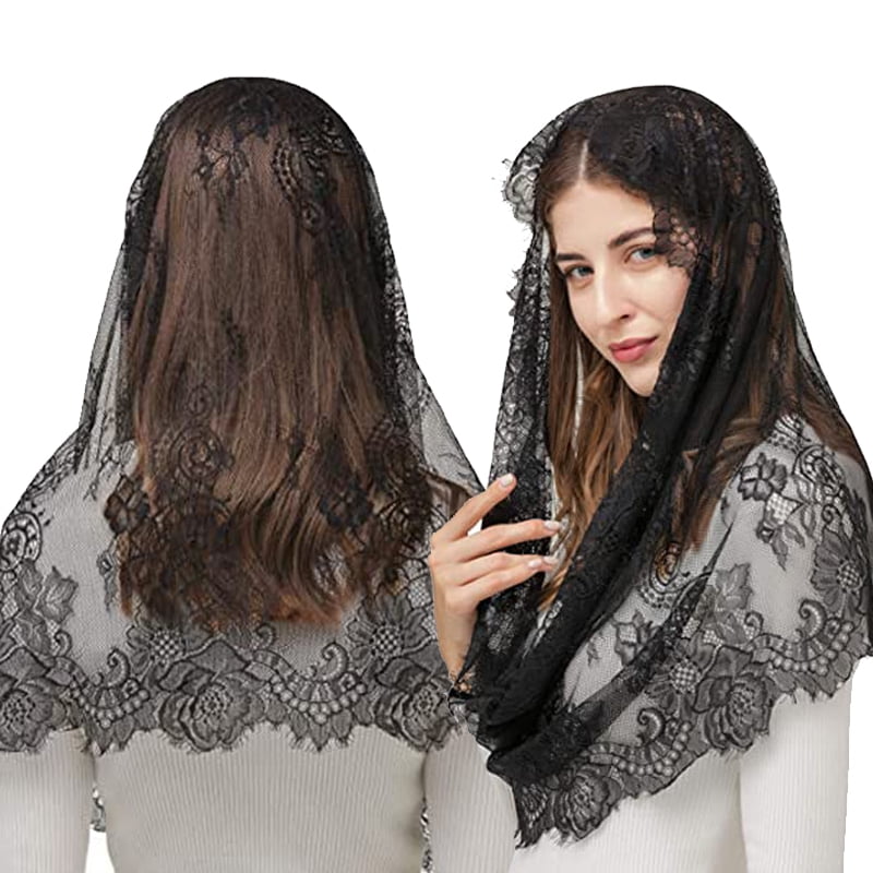1/2PCS Lace Mantilla Veil Latin Mass for Head Covering for Church ...