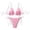 Pink, variant on Women's 2 Piece Bikini Sets Floral Boho Halter Triangle Bathing Suit Tie Side Cheeky String Swimsuit,Color:Black,Size:M