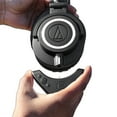thumbnail image 3 of Audio-Technica ATH-M50x Professional Studio Monitor Headphones with Bluetooth Adapter-Amplifier BAL-M50X, 3 of 10