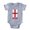 Heather Grey, variant on CafePress - England_B - Cute Infant Baby Football Bodysuit